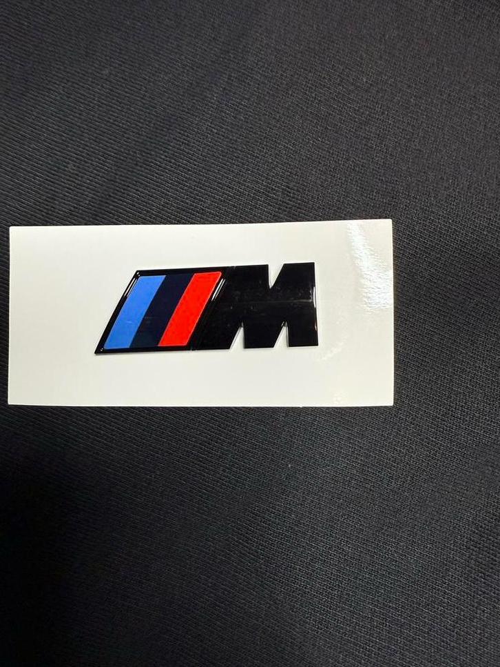 BMW M-Power Embleem Logo Zwart Glas 5x2cm, Ophalen of Verzenden