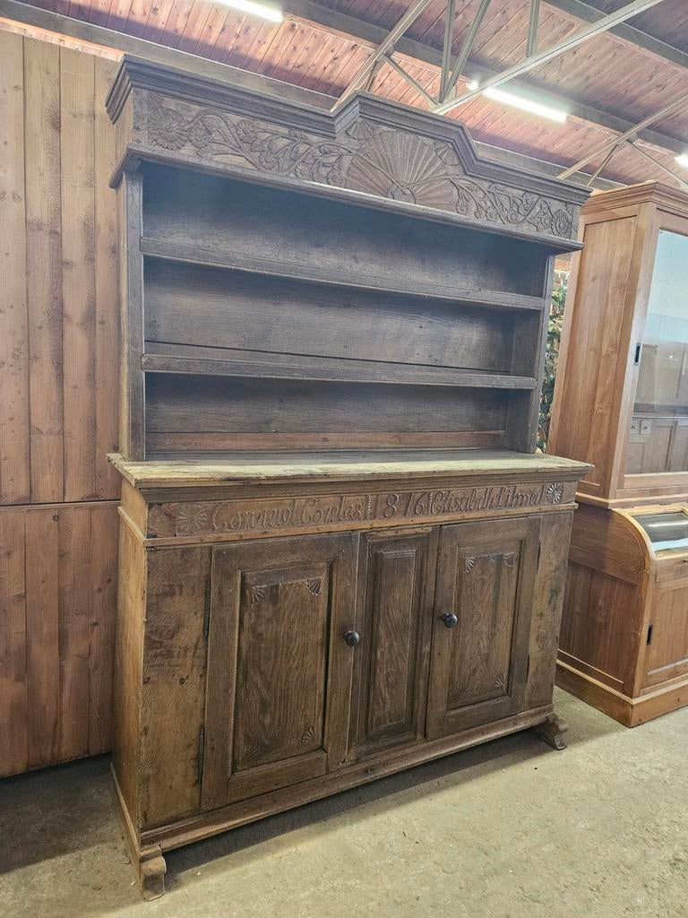 Prachtige antieke bordenkast  / buffetkast  / keukenkast, Ophalen