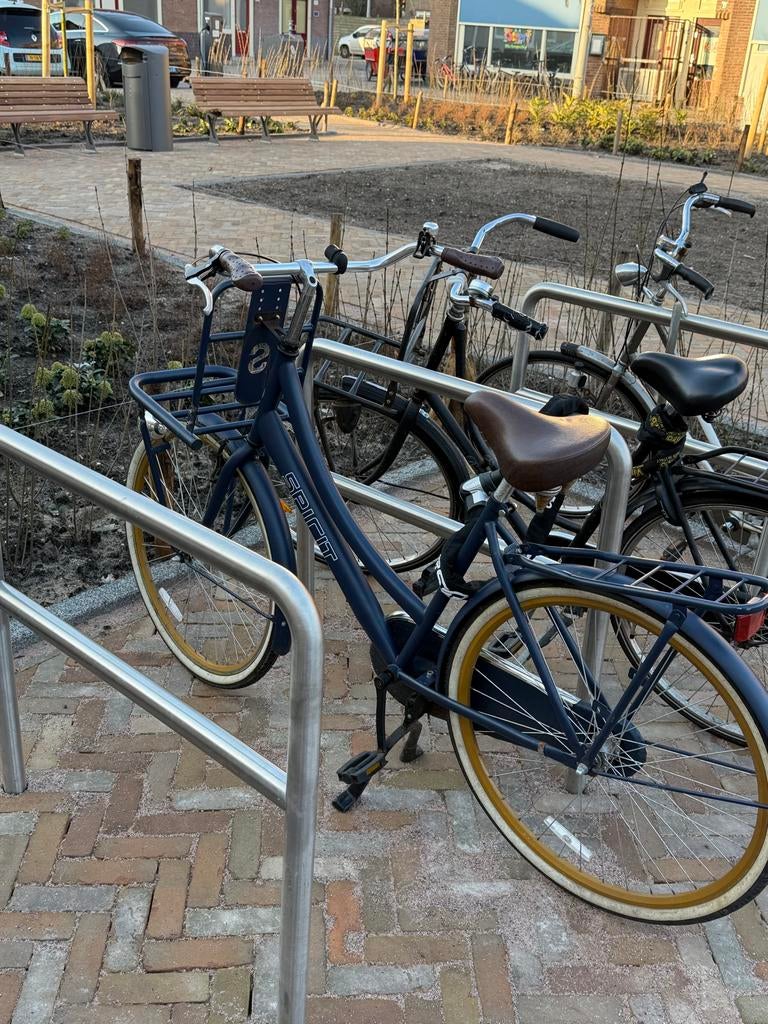 Spirit transportfiets fiets blauw, Fietsen en Brommers, Fietsen | Dames | Damesfietsen, 53 tot 56 cm, Versnellingen, Zo goed als nieuw