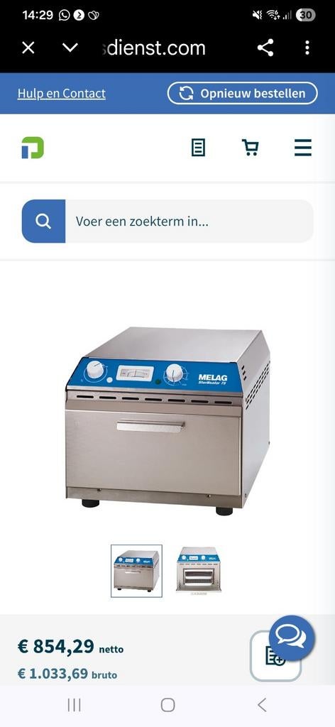Sterilisatie machine, Ophalen of Verzenden