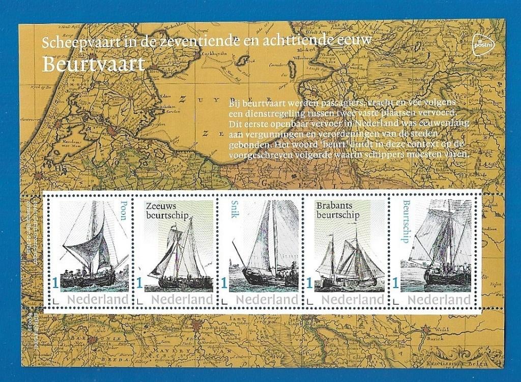 Scheepvaart in zeventiende en 18e eeuw Beurtvaart, Verzenden, Na 1940, Postfris