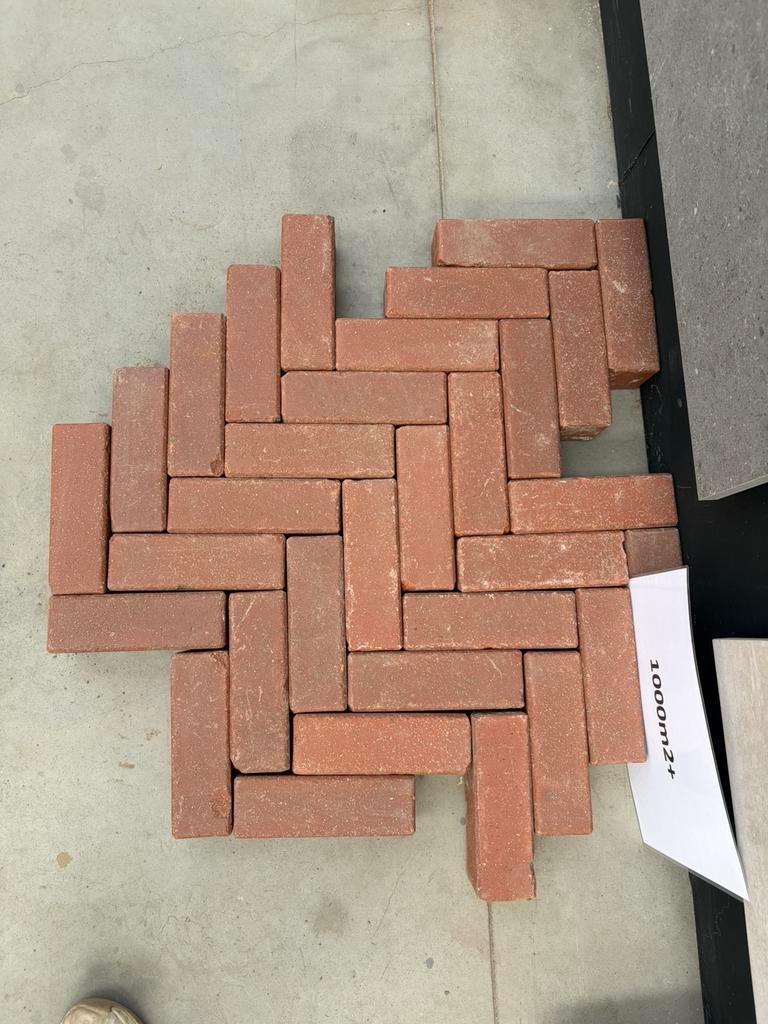 Oud Gebakken Dikformaat 19x8x6,2cm, Tuin en Terras, Gebruikt, Keramiek, Klinkers, Ophalen of Verzenden