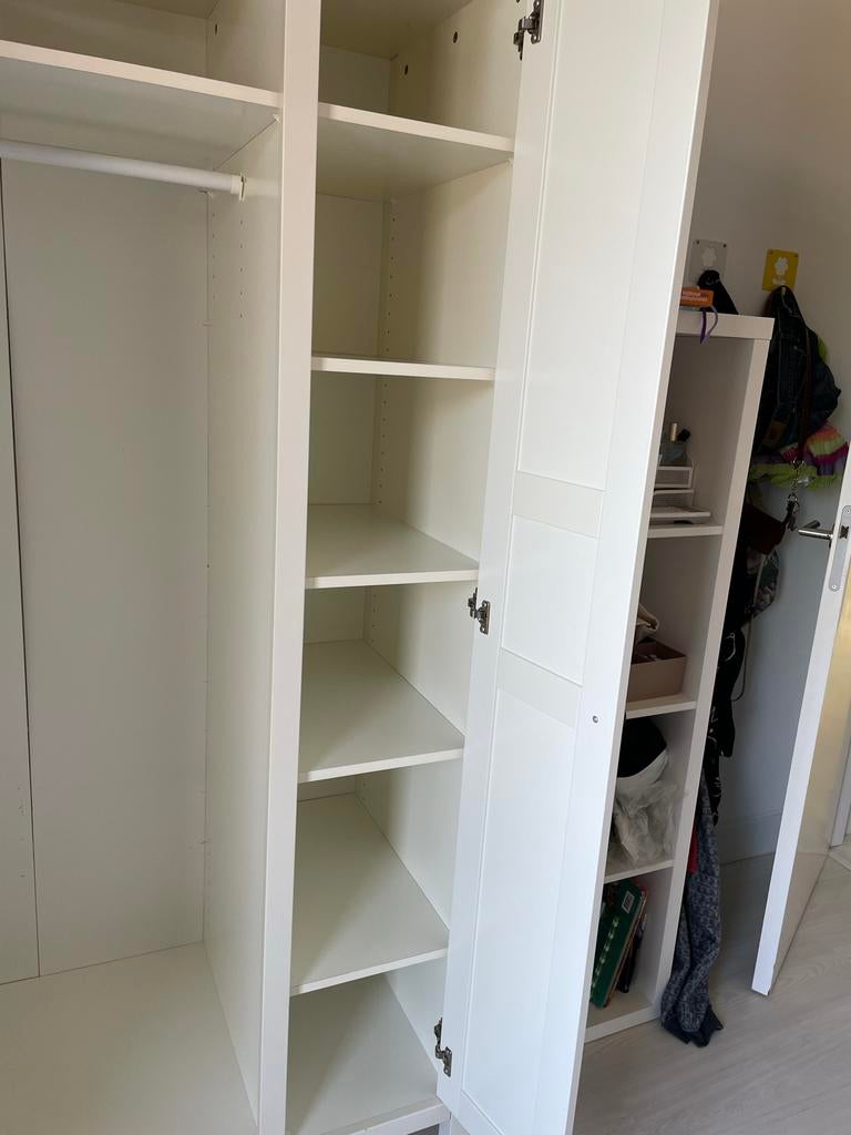 IKEA Hemnes kledingkast wit, Huis en Inrichting, Kasten | Kledingkasten, Gebruikt, 200 cm of meer, Overige houtsoorten, 50 tot 100 cm