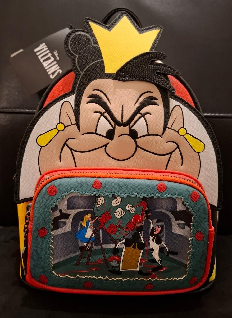 Disney loungefly villains Queen of hearts Backpack, Verzamelen, Disney, Ophalen of Verzenden, Overige figuren, Nieuw, Overige typen