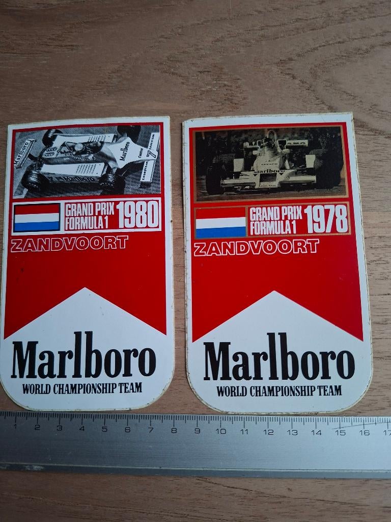 Stickers Marlboro Zandvoort 1978 1980, Ophalen of Verzenden, Zo goed als nieuw, Sport