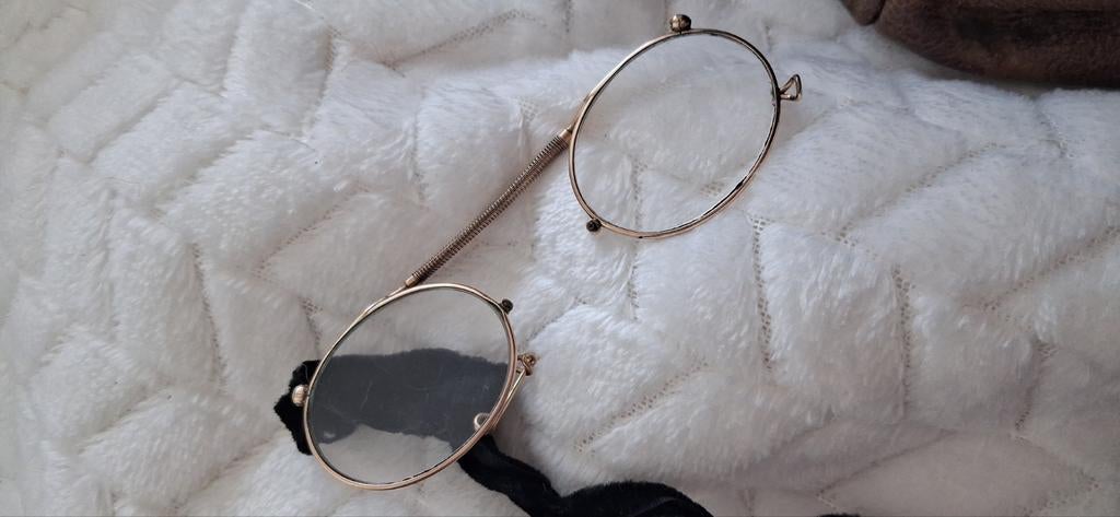 Pince nez antieke gouden bril 14 karaat, Ophalen of Verzenden