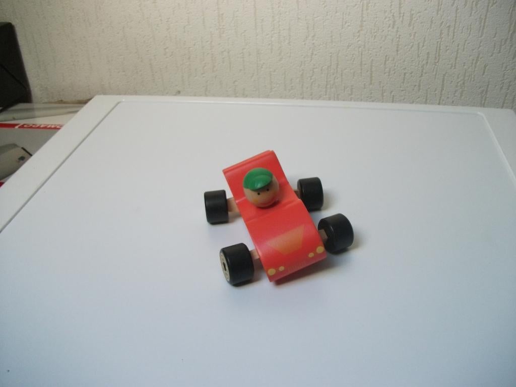 Houten kantel autootje, Ophalen of Verzenden, Gebruikt