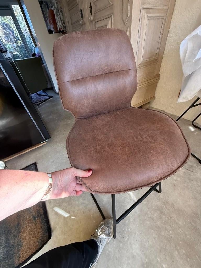 Compacte halfhoge bartafel/eetbar met 4 luxe barstoelen, Ophalen, 50 tot 100 cm, Zo goed als nieuw, 150 tot 200 cm