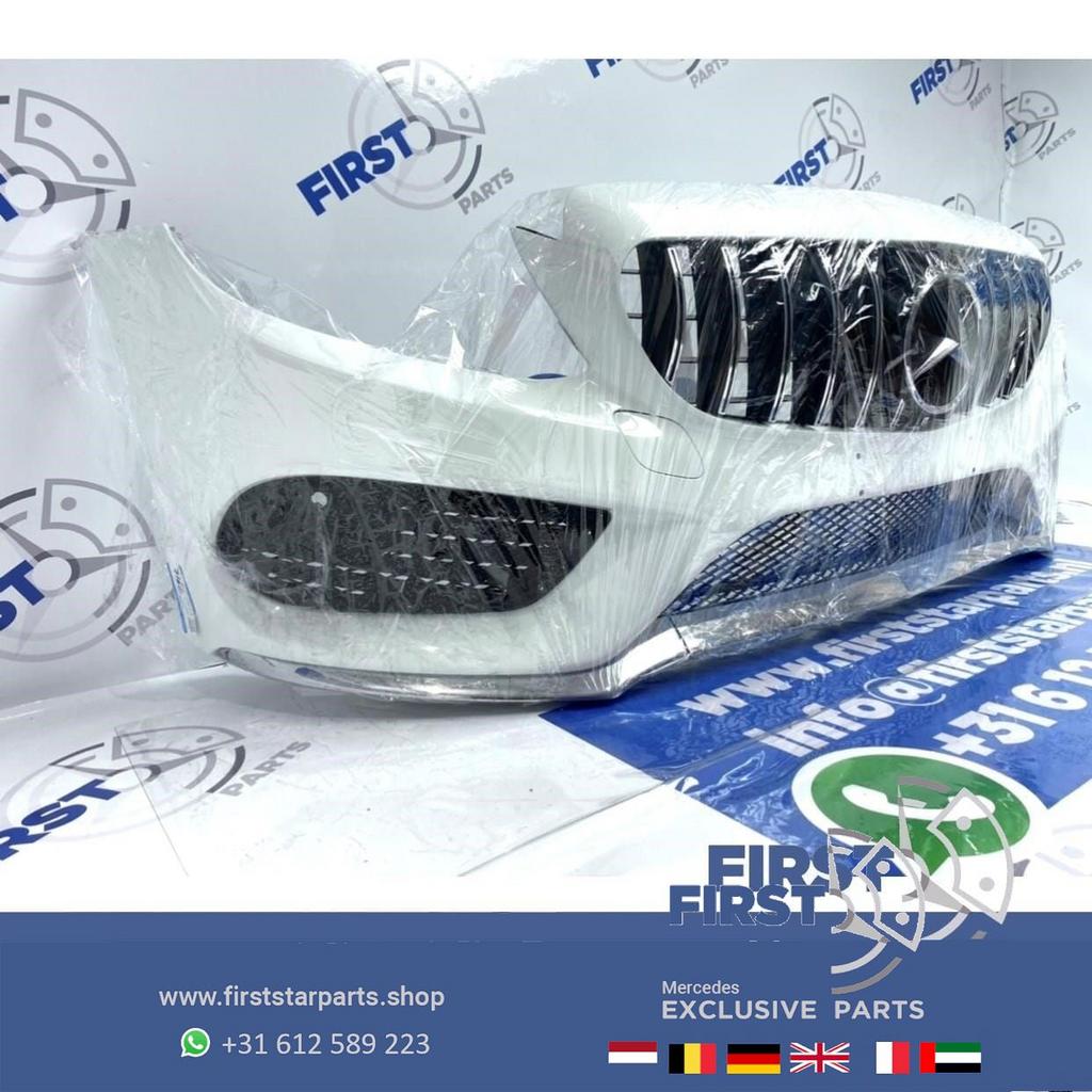 W205 C43 AMG VOORBUMPER + GT GRIL Mercedes C Klasse WIT COMP, Gebruikt, -, Voor, Ophalen of Verzenden