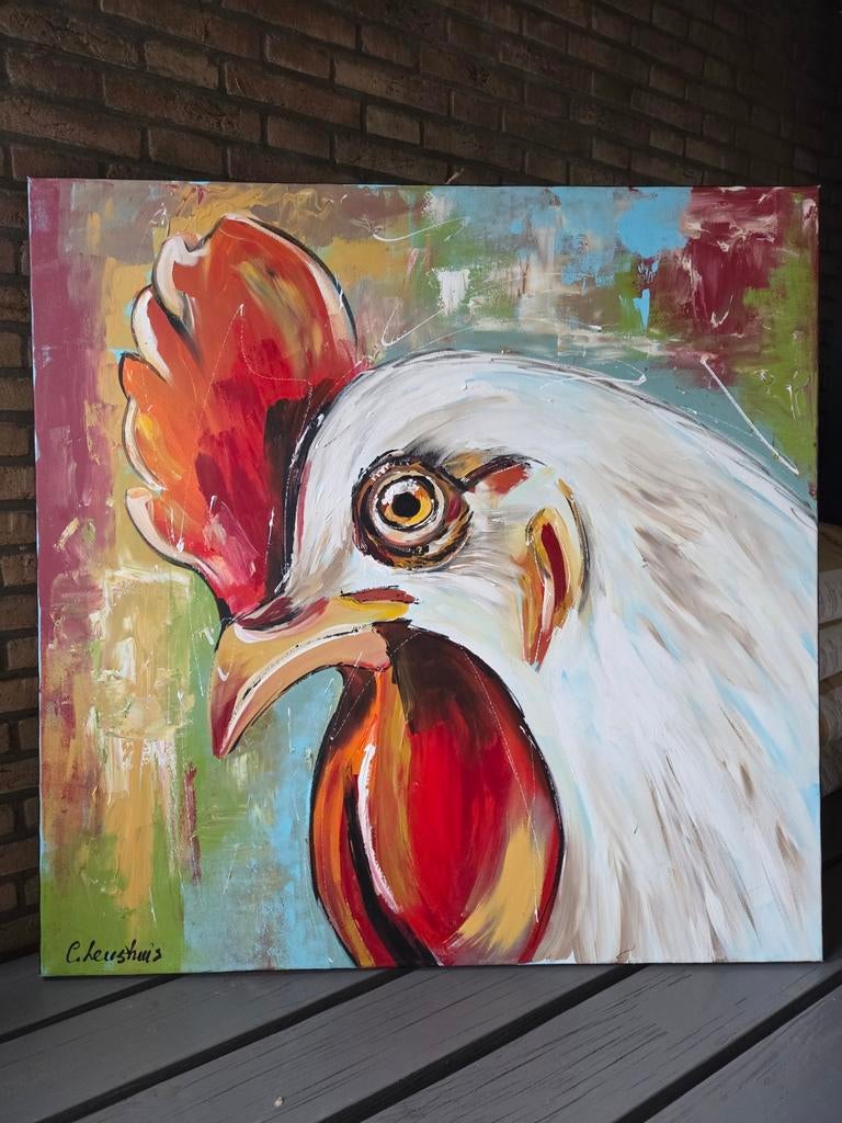 Origineel schilderij van Corrie Leushuis - Haan, Antiek en Kunst, Kunst | Schilderijen | Modern, Ophalen