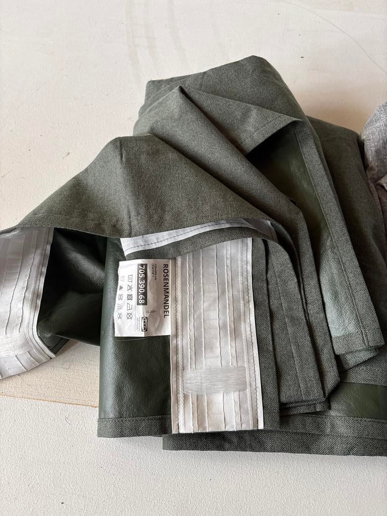 IKEA ROSENMANDEL Gordijnen - Groen, 135x300 cm, Huis en Inrichting, Stoffering | Gordijnen en Lamellen, 100 tot 150 cm, 200 cm of meer