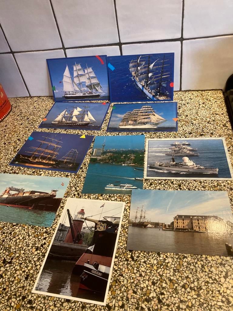 Set kaarten schepen, Ophalen of Verzenden, Voor 1940, Zo goed als nieuw, Overige onderwerpen