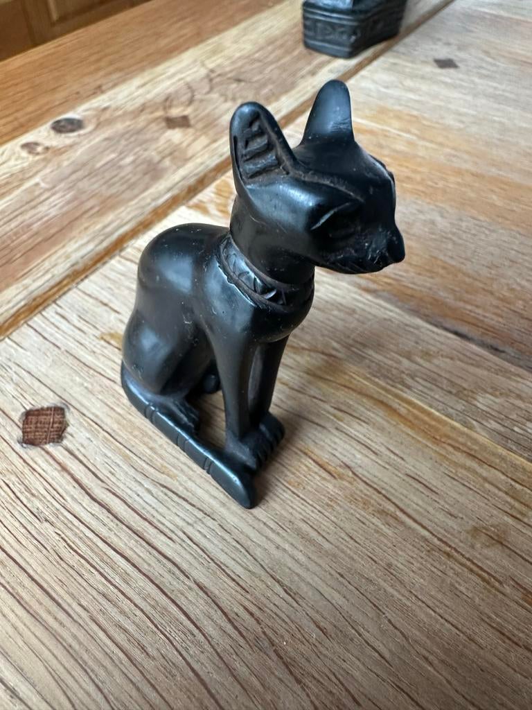 Egyptische Kattenbeeldje Bastet - Decoratief, Ophalen of Verzenden, Gebruikt, Dier