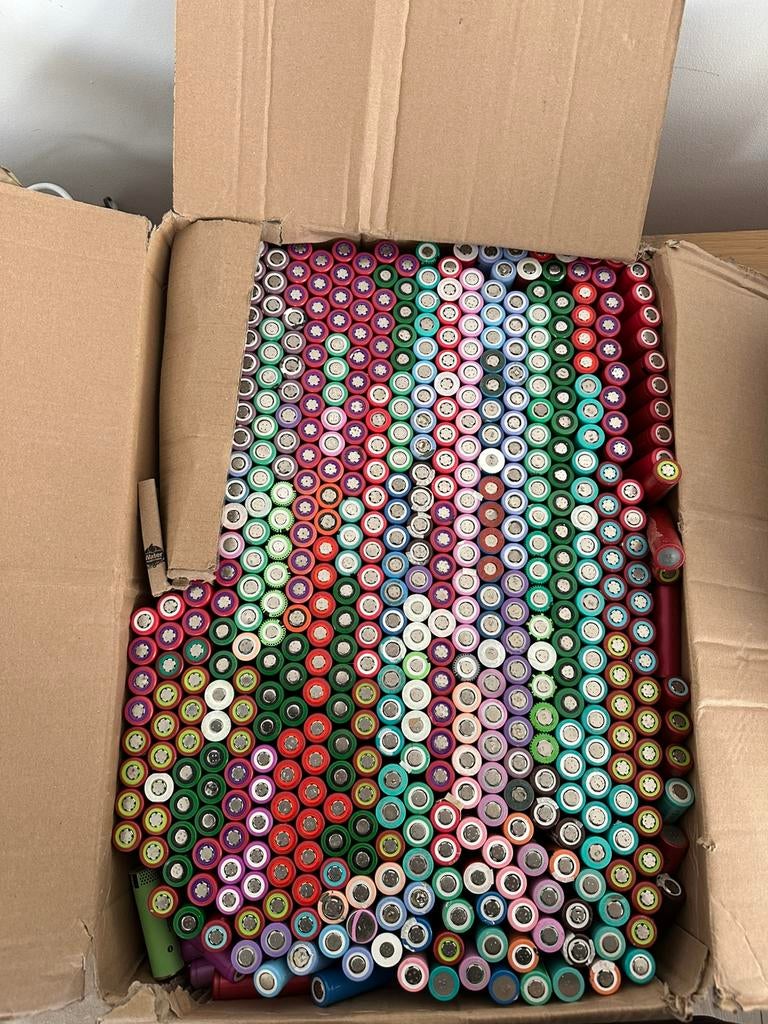 Gebruikte partij batterijen 18650, Ophalen, Gebruikt