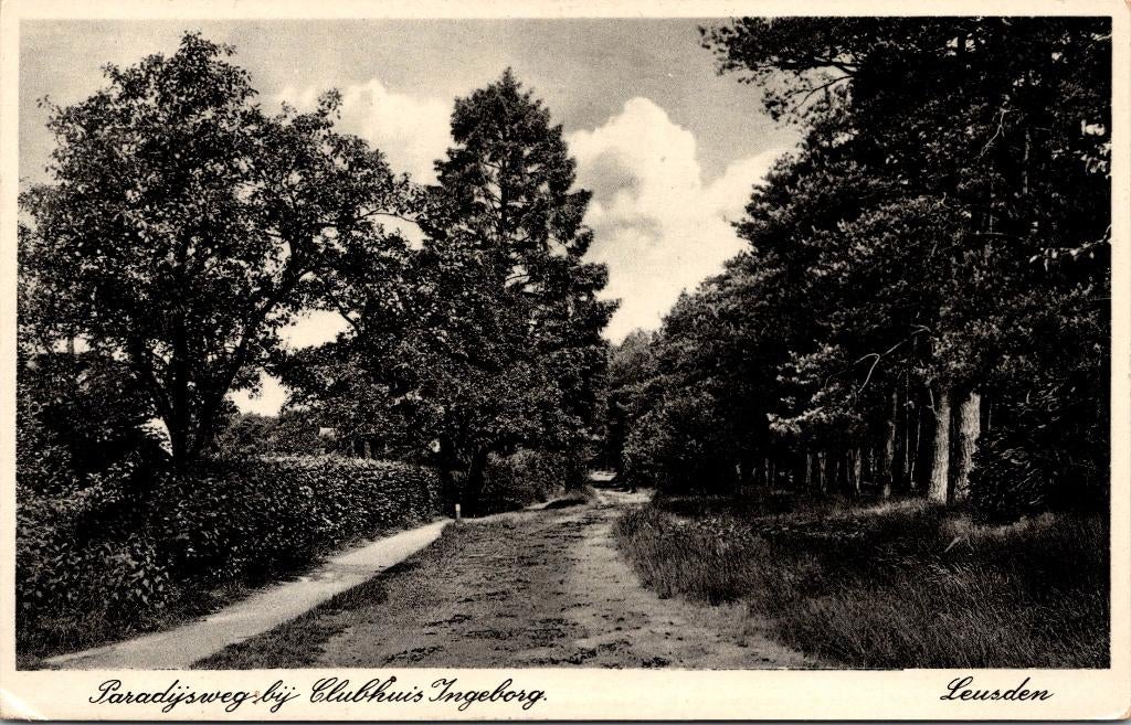 Leusden - Paradijsweg bij Clubhuis Ingeborg (1939), Verzenden, 1920 tot 1940, Gelopen, Utrecht
