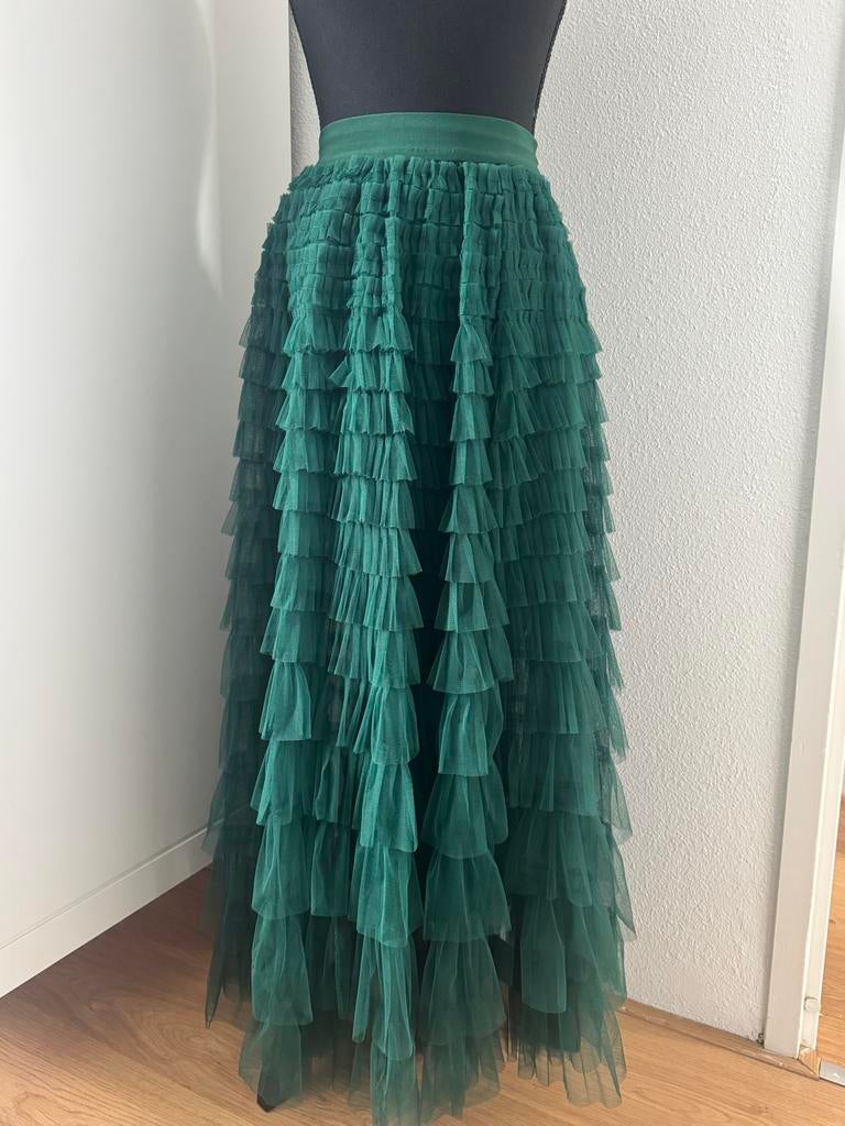 Mooie lange tule rok van het merk Monchy, maat S, zgan, Kleding | Dames, Nieuw, Ophalen of Verzenden, Maat 36 (S), Onder de knie