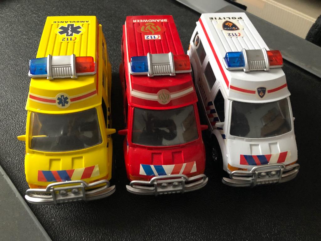 3 speelgoed 112 auto’s, Ophalen of Verzenden, Zo goed als nieuw
