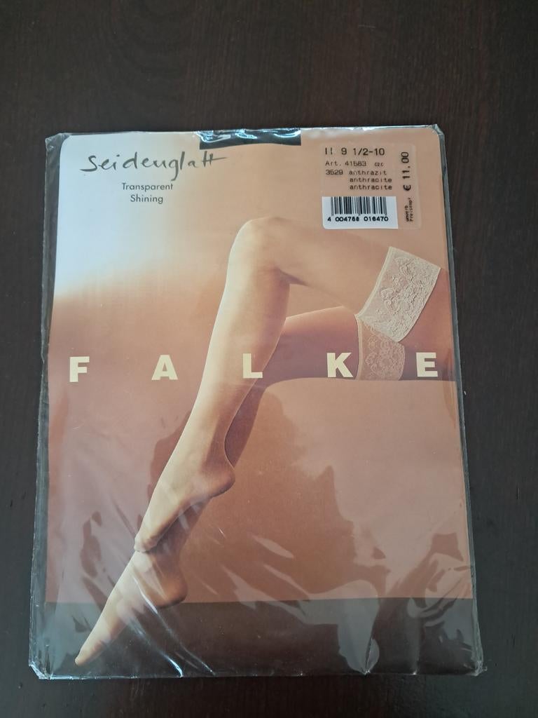 Falke seidenglatt hold ups- Nieuwstaat, Kleding | Dames, Zwart, Nieuw, Overige maten, Panty