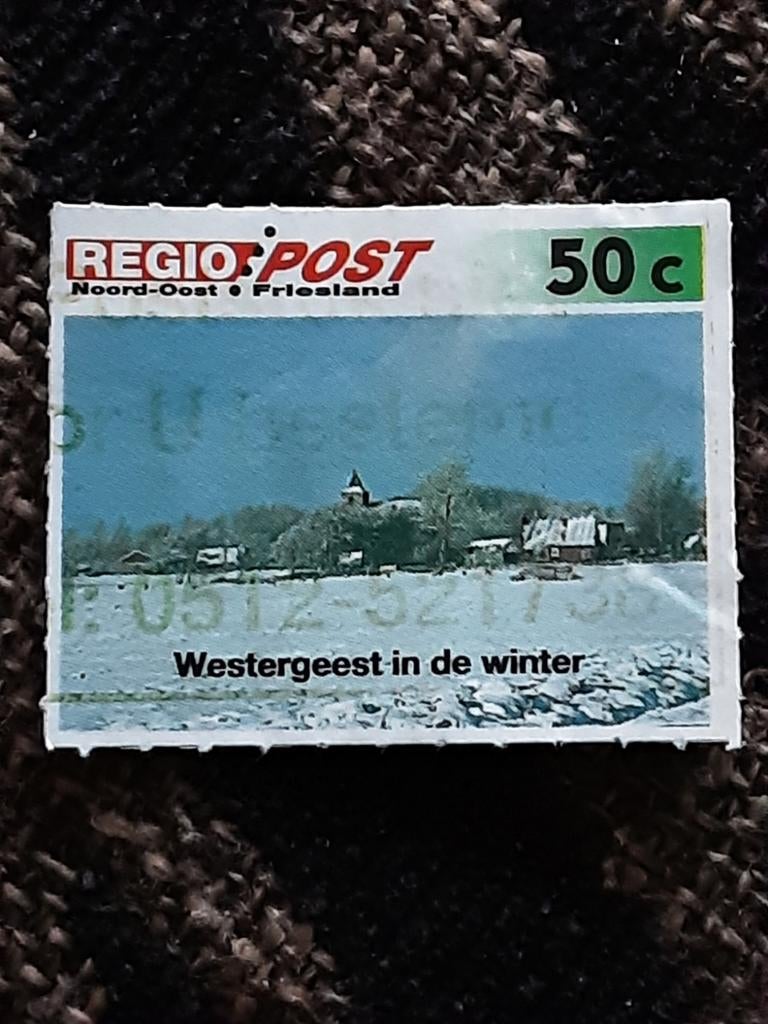 Regiopost Westergeest in de winter. GESTANST 50ct ( gest), Ophalen of Verzenden