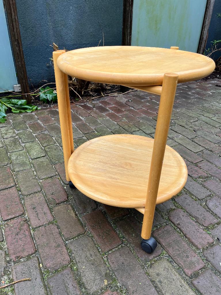 Deens Design Trolley bijzet tafeltje serveerwagen, Huis en Inrichting, Tafels | Bijzettafels, Ophalen, Minder dan 55 cm, Deens Danish Vintage