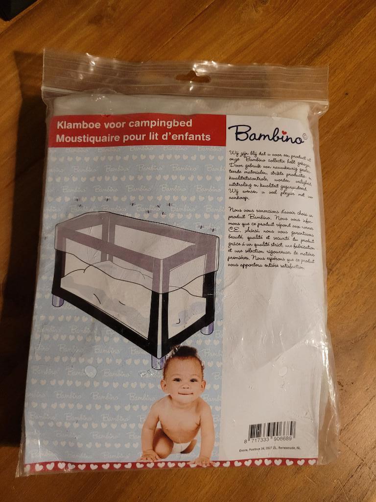Klamboe voor campingbed. Bambino. Nieuw, Ophalen of Verzenden, Nieuw