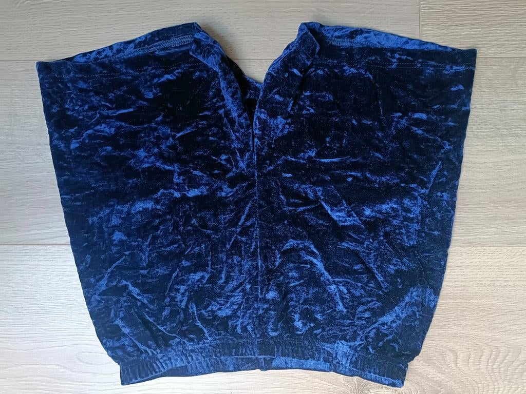 Tema turn blauw velours turnbroek gymbroek gym gymnastics, Kindermaat 146 t/m 176, Ophalen of Verzenden, Nieuw, Turnbroekje