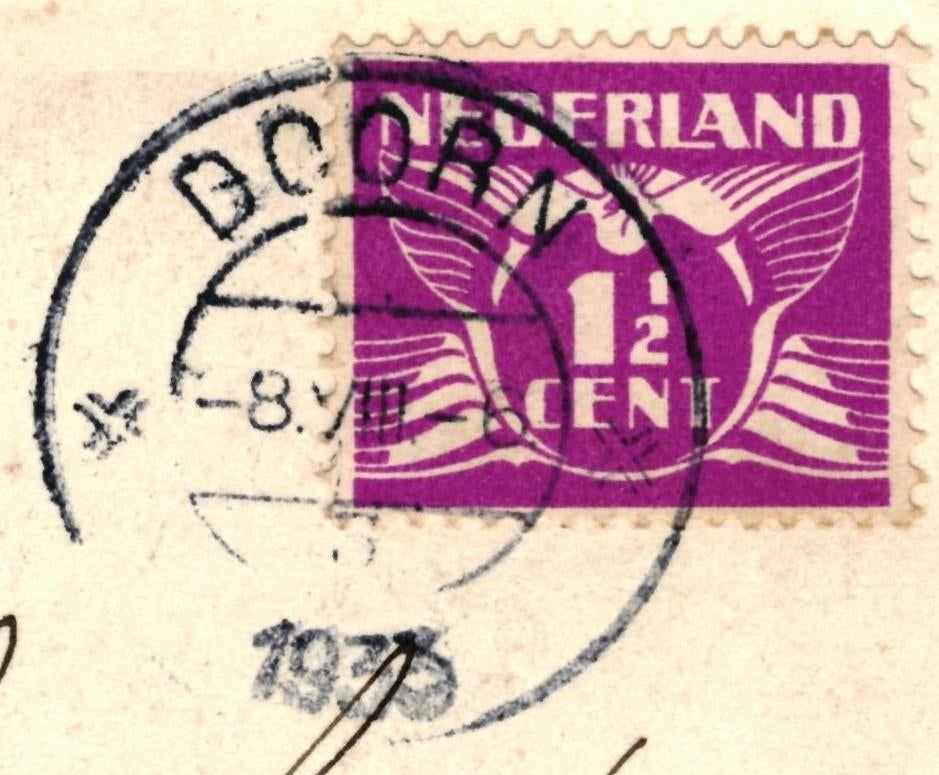 991074 Doorn 1933 Utr De Zonneheuvel Gelopen met postzegel, Ophalen of Verzenden, 1920 tot 1940, Gelopen, Utrecht