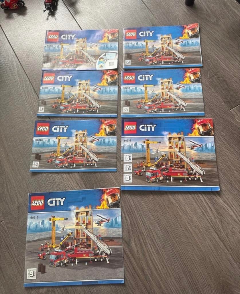 Lego City 60216 Brandweerkazerne met Boekjes, Ophalen, Zo goed als nieuw, Complete set, Lego