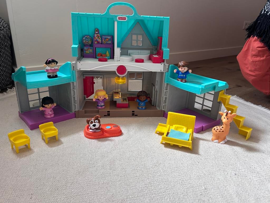 Fisher Price Little People Poppenhuis Compleet, Kinderen en Baby's, Speelgoed | Poppenhuizen, Ophalen of Verzenden, Gebruikt, Poppenhuis
