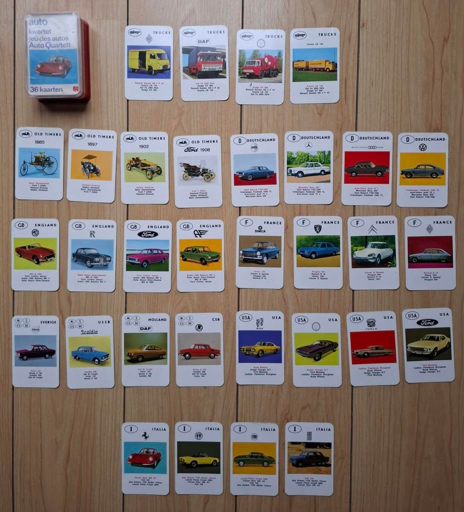 Auto kwartet, Jumbo,  kompleet 32 kaarten.€ 6,50, Ophalen of Verzenden