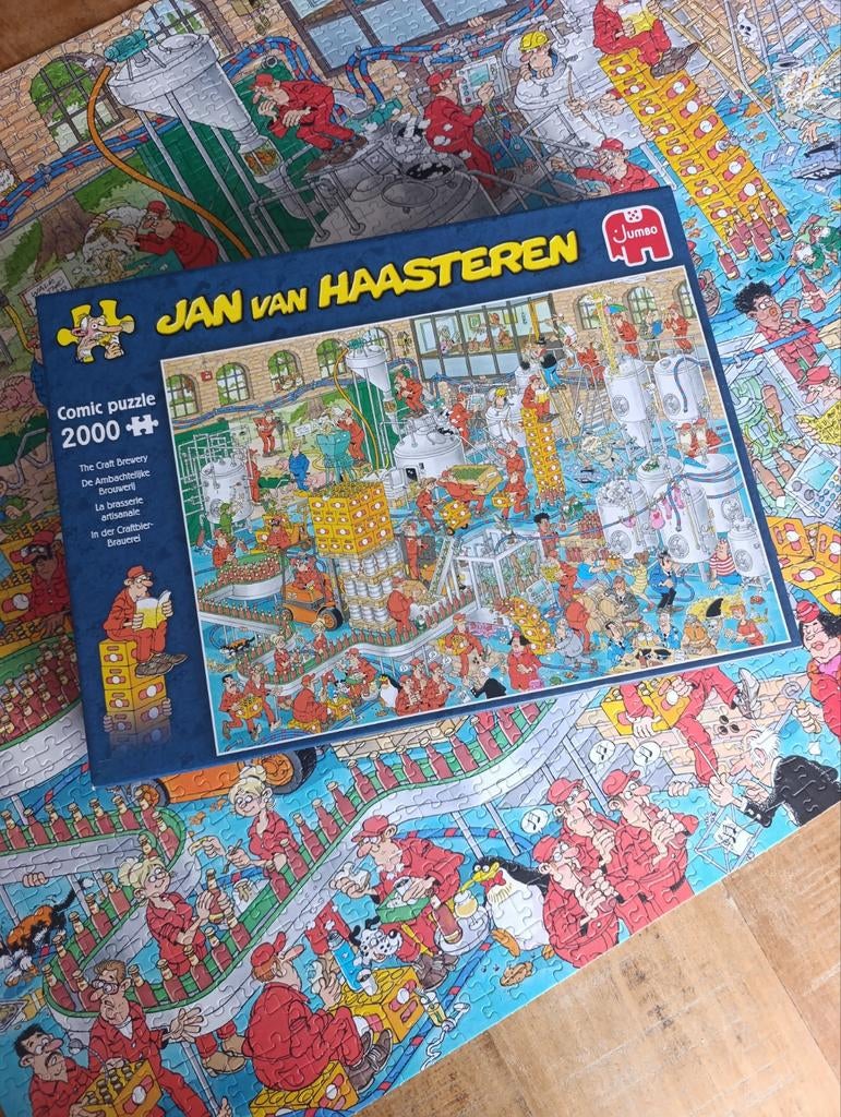 Jan van Haasteren - De Ambachtelijke Brouwerij, Ophalen, Meer dan 1500 stukjes, Zo goed als nieuw, Legpuzzel
