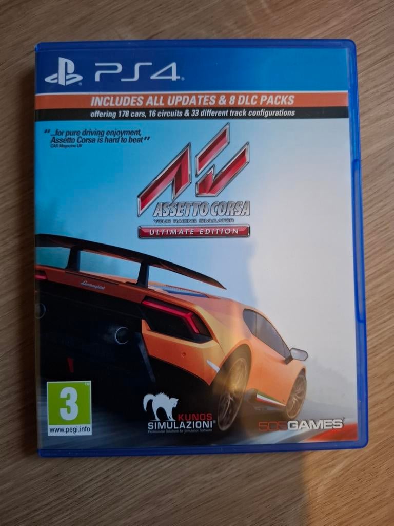 PS4 ASSETTO CORSA, Spelcomputers en Games, 1 speler, Racen en Vliegen, Ophalen of Verzenden, Zo goed als nieuw