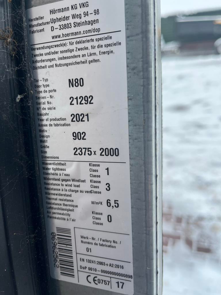 Garagedeur - Zo goed als nieuw - 2375x2000
