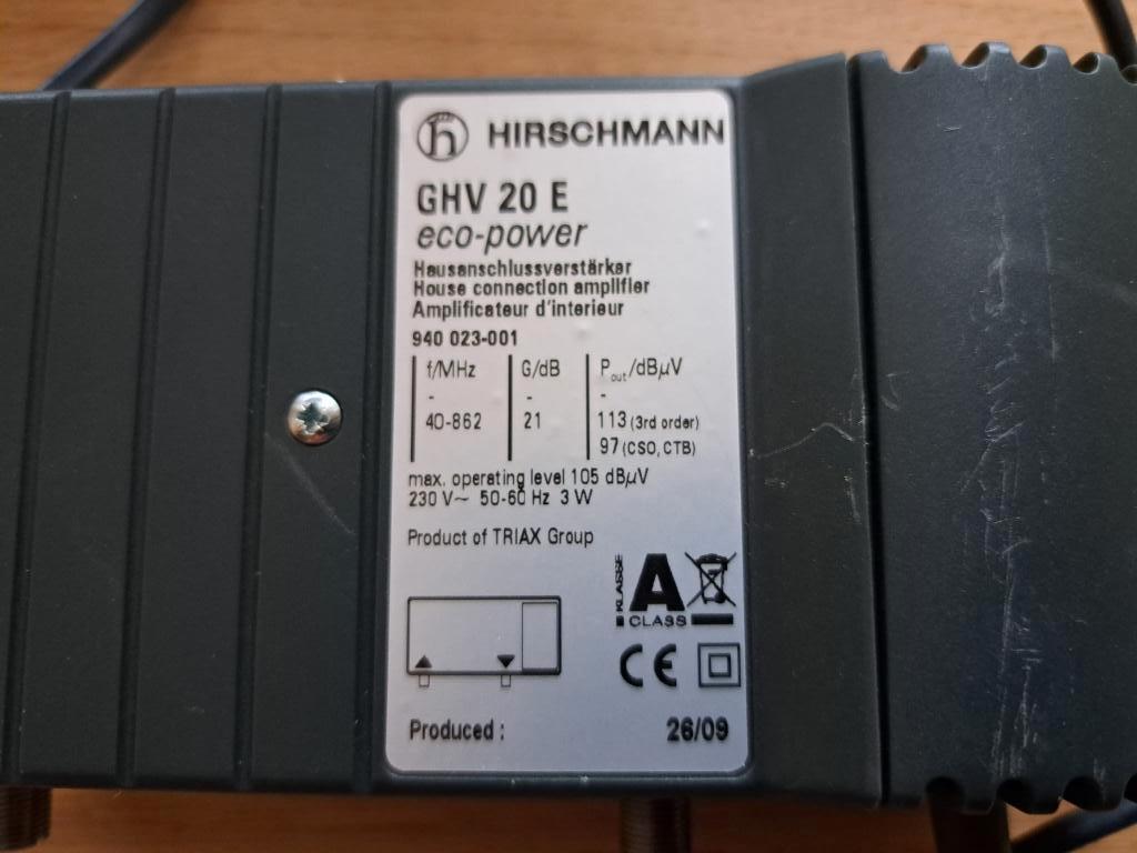 Hirschmann versterker en splitters, Ophalen, Zo goed als nieuw, Minder dan 2 meter, Overige kabels