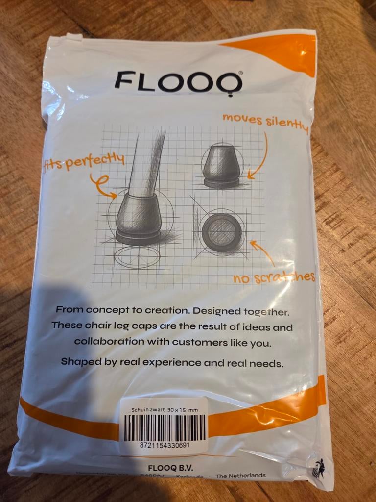 Flooq vloerbescherming nieuw! Stoelpootdoppen., Huis en Inrichting, Stoelen, Nieuw, Vijf, Zes of meer stoelen, Zwart, Ophalen of Verzenden