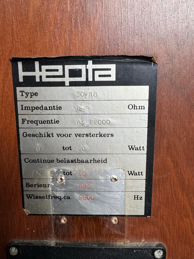 Hepta 30/18 speakers, Ophalen of Verzenden, Gebruikt