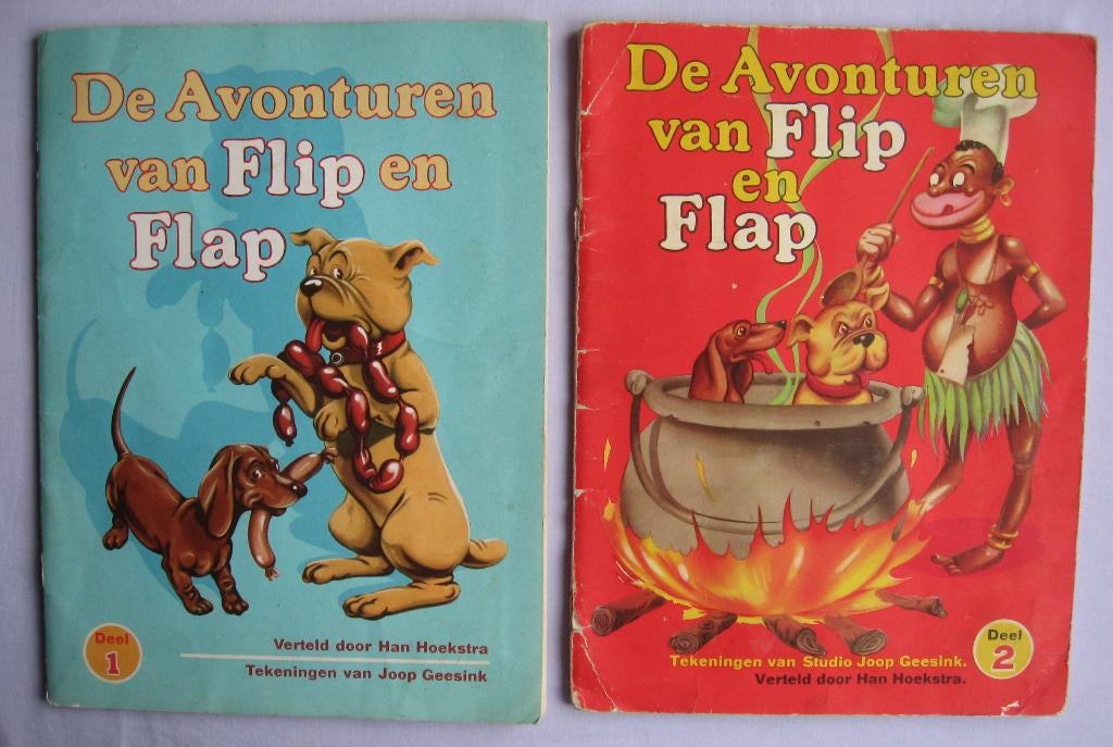 Douwe Egb. De Avonturen van Flip en Flap deel 1 & 2 (elk 2x), Verzamelen, Ophalen of Verzenden, Gebruikt, Overige typen