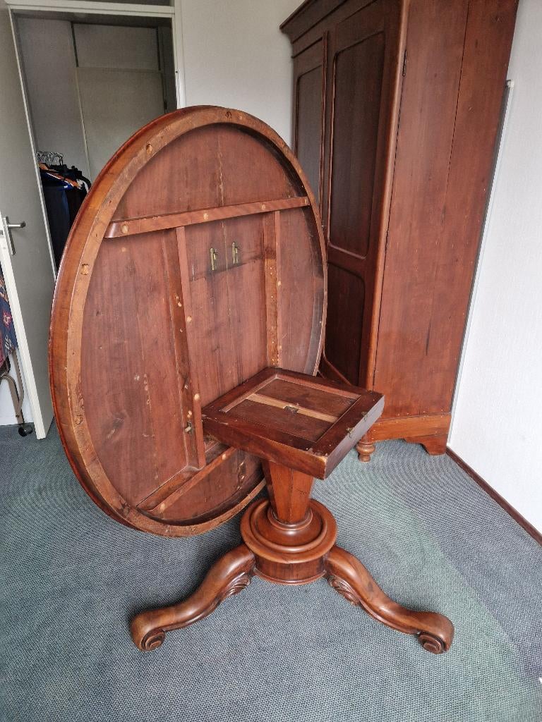 Engelse opklapbare salontafel, Ophalen, Gebruikt, 100 tot 150 cm, 50 tot 75 cm