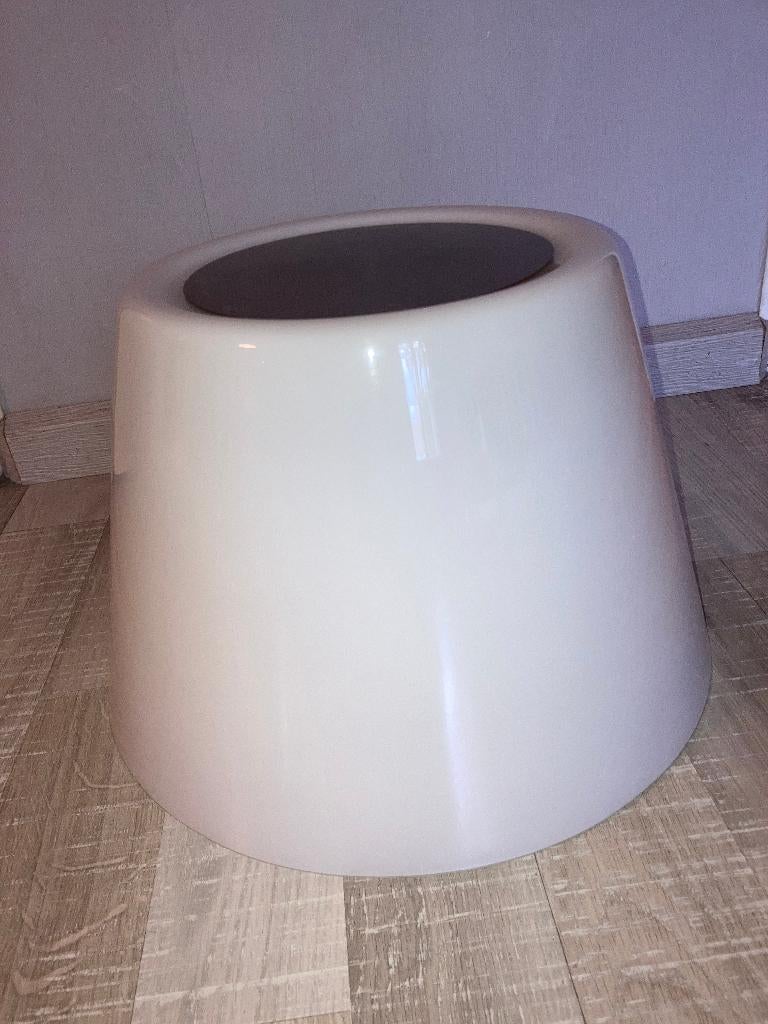 Ikea stockholm lampenkap glas (model vloerlamp), Ophalen, Gebruikt, Wit, Rond