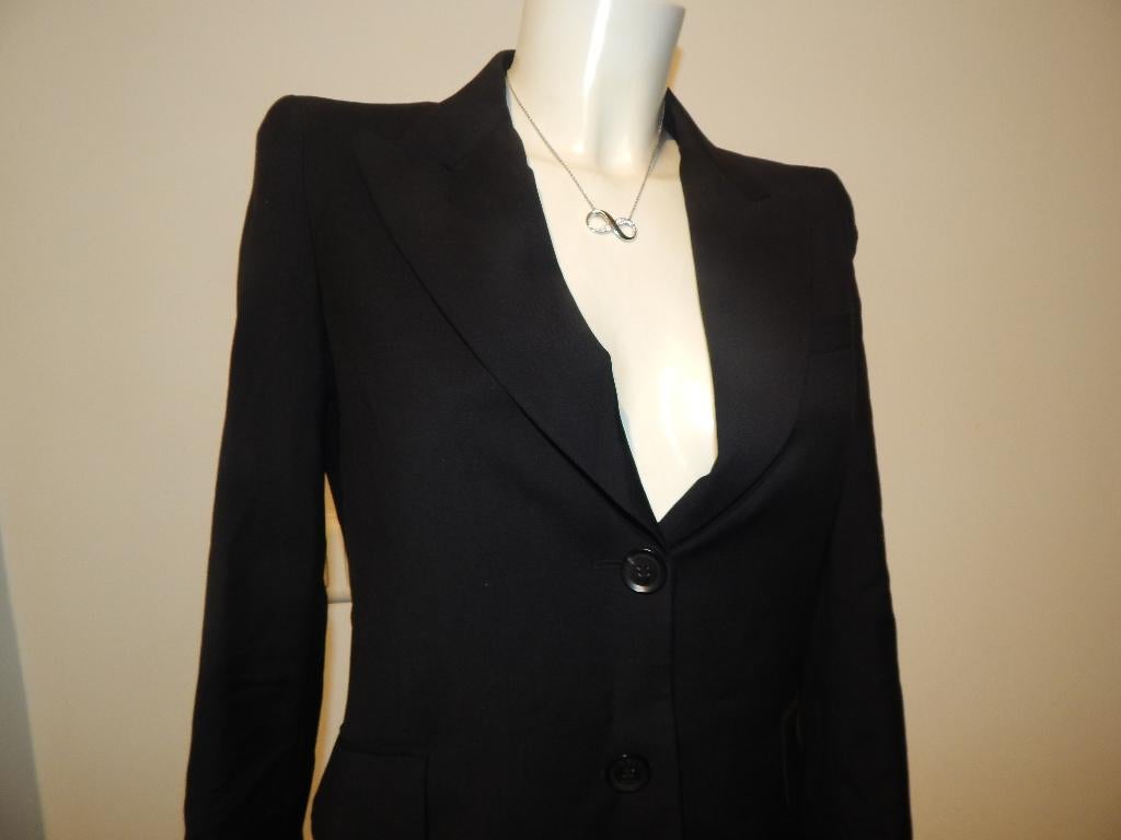 Gucci zwarte stylvolle blazer mooie pasvorm wol mt M, Maat 38/40 (M), Verzenden, Zwart, Jasje