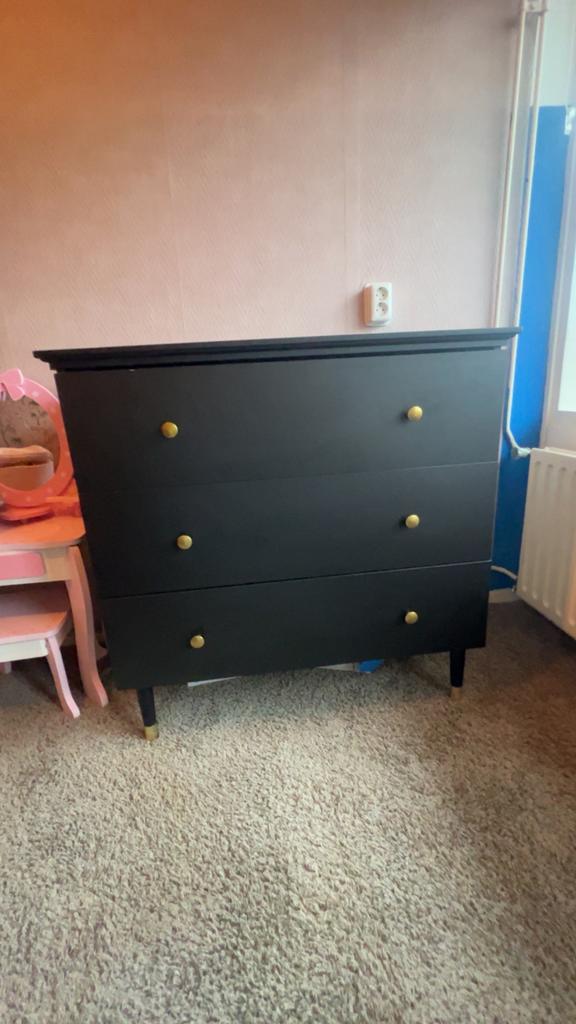 Bopita cloë mat zwart, Kinderen en Baby's, Kinderkamer | Bedden, Gebruikt, 180 cm of meer, 85 tot 100 cm, Ophalen