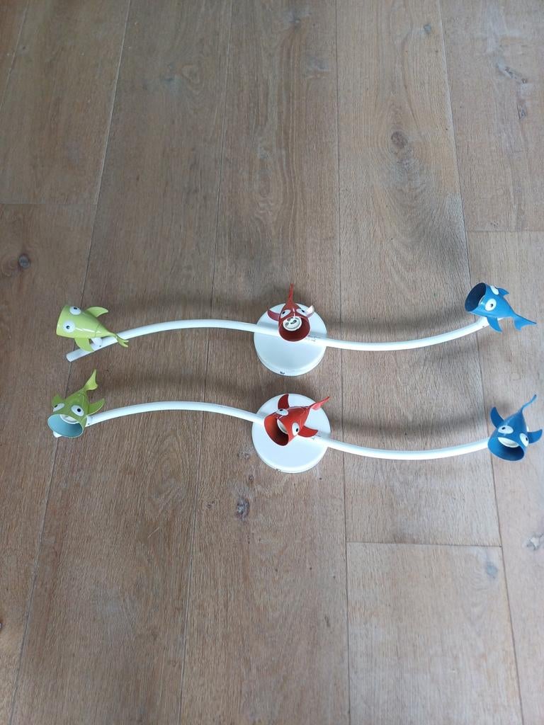 2 leuke wand of plafond lampen, voor op de kinderkamer ., Metaal of Aluminium, Ophalen of Verzenden, Zo goed als nieuw, Voor kinderen kamer