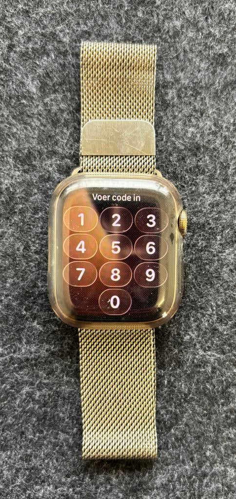 Apple Watch Series 9 41mm Goud + Cellular, Ophalen, Hartslag, IOS, Zo goed als nieuw