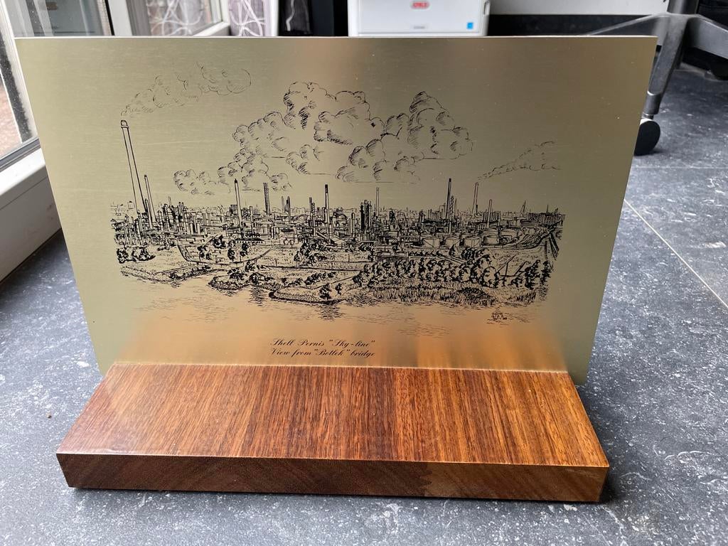 Shell Pernis Skyline - Uniek Decoratief Object, Ophalen of Verzenden