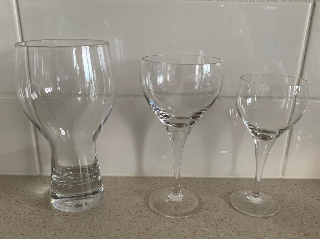 Rosenthal glazen, kristal, model: Lotus 24.000, Ophalen, Zo goed als nieuw, Kristal, Glas of Glazen