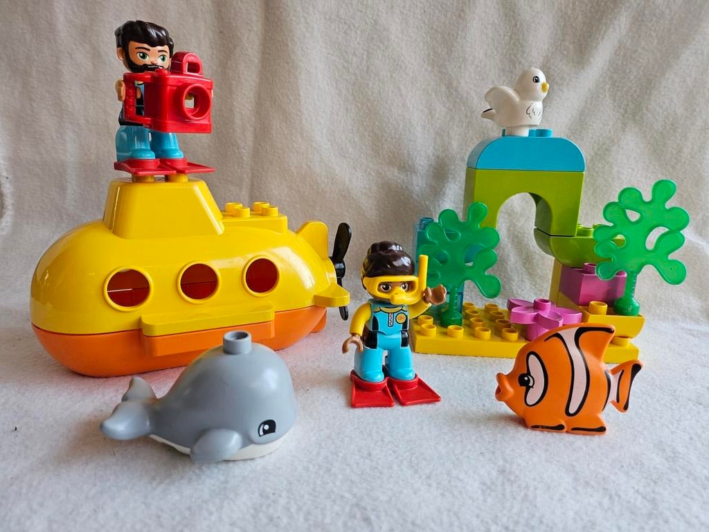 LEGO DUPLO Avontuur met Onderzeeër - 10910

- compleet, Ophalen of Verzenden, Zo goed als nieuw, Complete set, Duplo