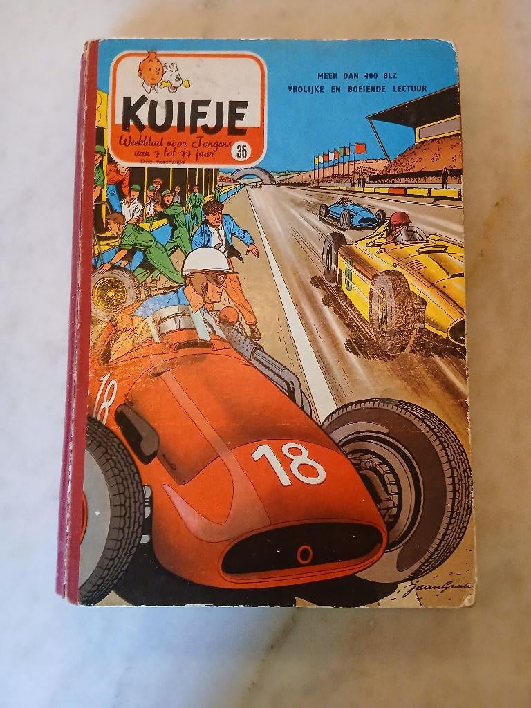 Kuifje Vlaamse weekblad bundel nr 35 HC ,1957, kompleet!, Gelezen, Eén stripboek, Ophalen of Verzenden, Hergé