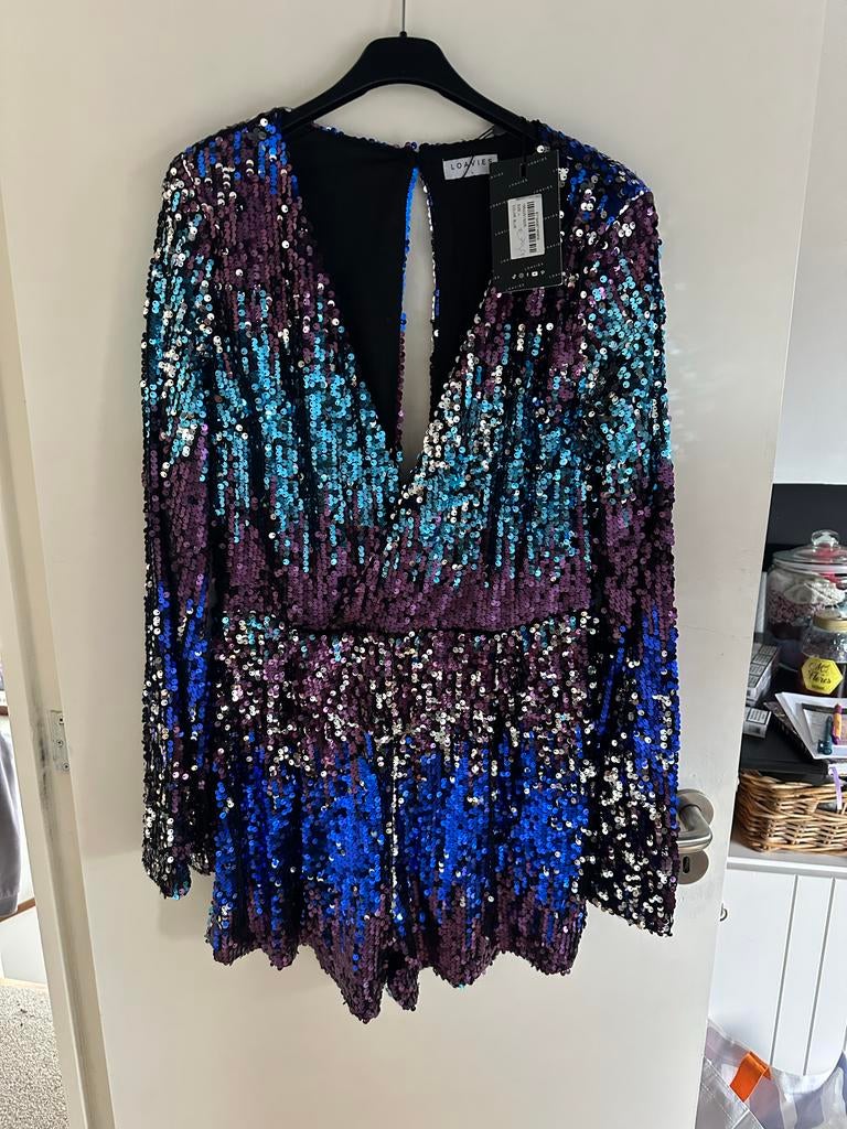 Loavies Jumpsuit Pailletten - Maat L - feest of carnaval, Ophalen of Verzenden, Nieuw, Maat 42/44 (L), Overige kleuren