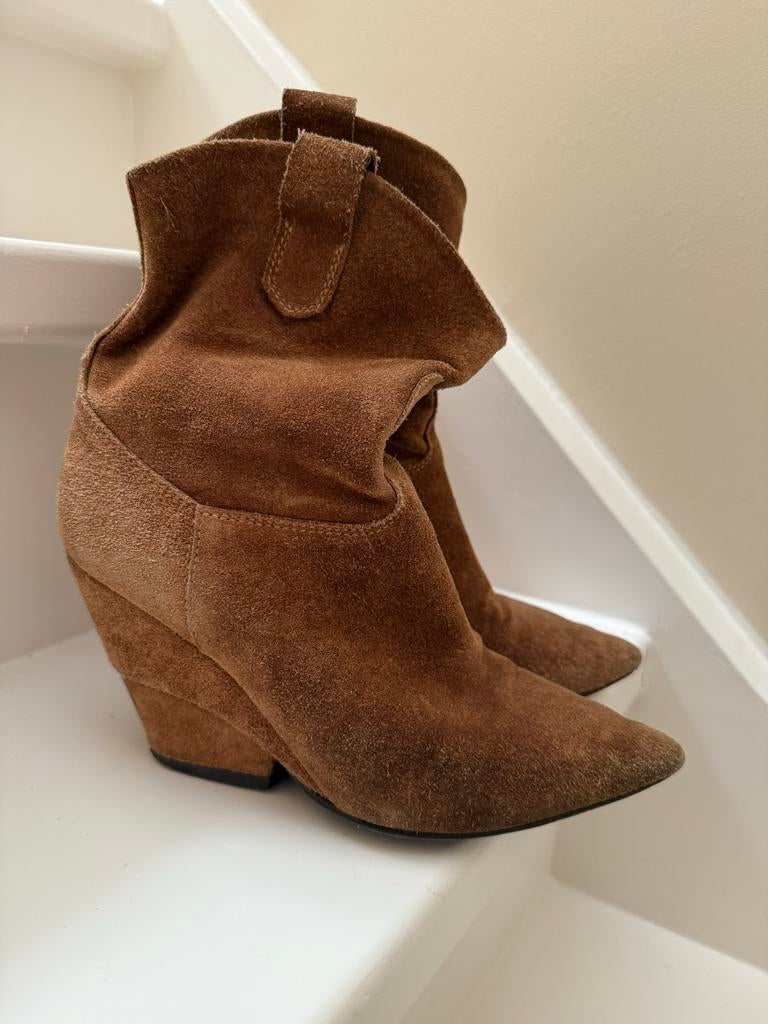 Tiffi Suède Laarzen Maat 36, Ophalen, Bruin, Lage of Enkellaarzen, Gedragen