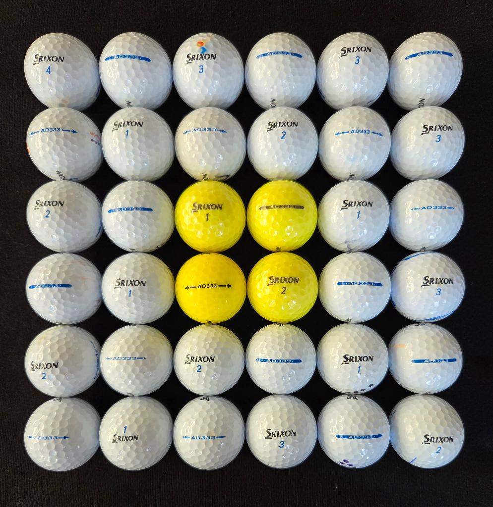 36 stuks mooie Srixon AD-333 golfballen, Ophalen of Verzenden, Zo goed als nieuw, Bal(len)